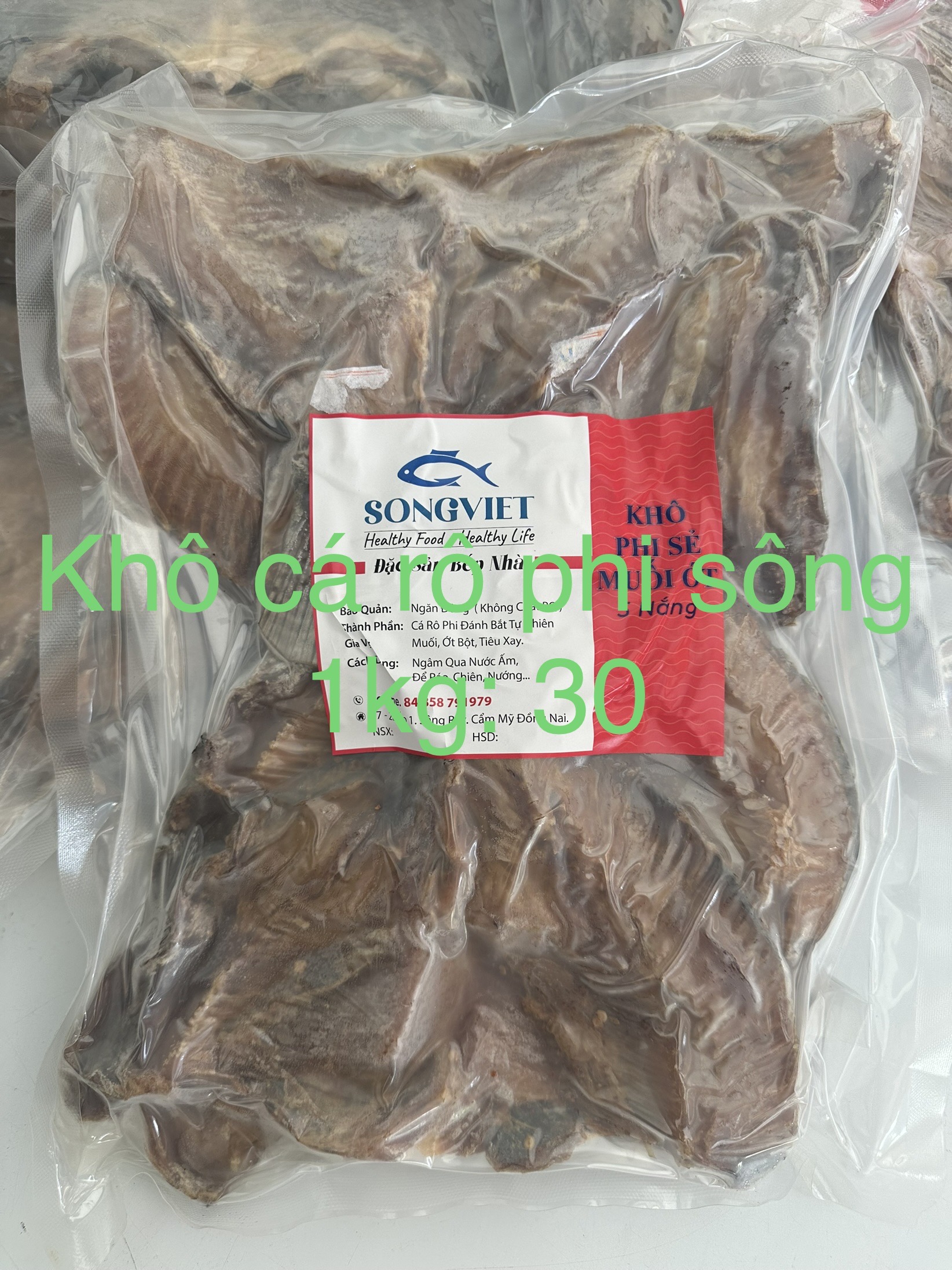 Khô cá rô phi tự nhiên ướp vừa vị phơi khô hút chân không